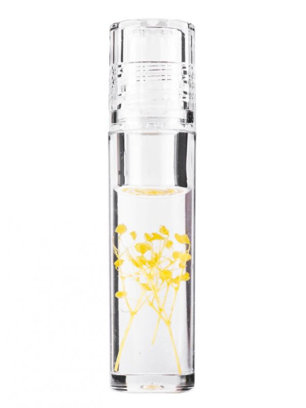 Oil-gloss for moisturizing and nourishing lips, yellow